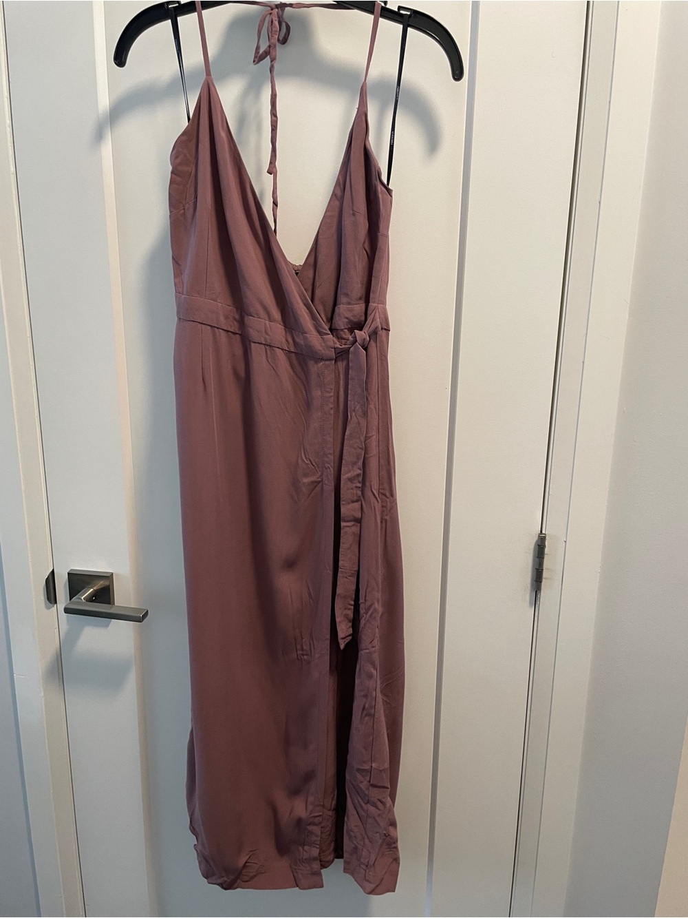 Forever 21 Mauve Wrap Slip Dress with Tie Straps
